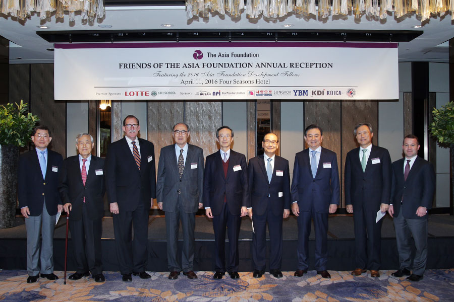 FOTAF Board Members at 2016 Friends of the Asia Foundation Reception, April 2016, Seoul